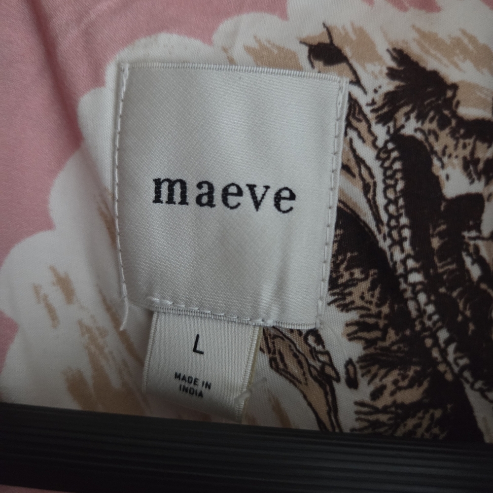 Maeve The Bennet Buttondown Shirt in Sand Dog size L NWT - Picture 8 of 11